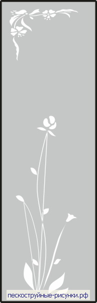 пескоструйный риунок Цветы №153
