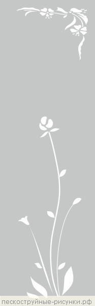 пескоструйный риунок Цветы №52