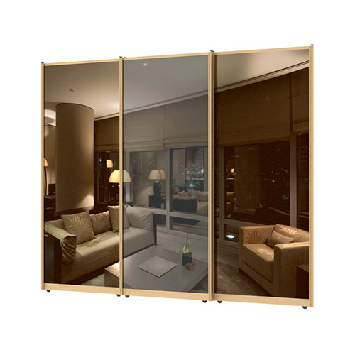 зеркальные двери-купе: зеркало бронза и зеркало графит