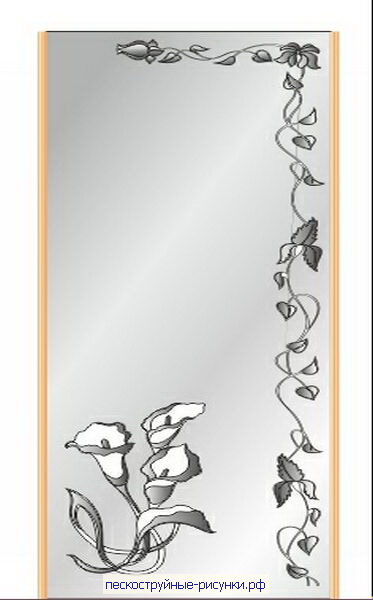 пескоструйный риунок Цветы №2003